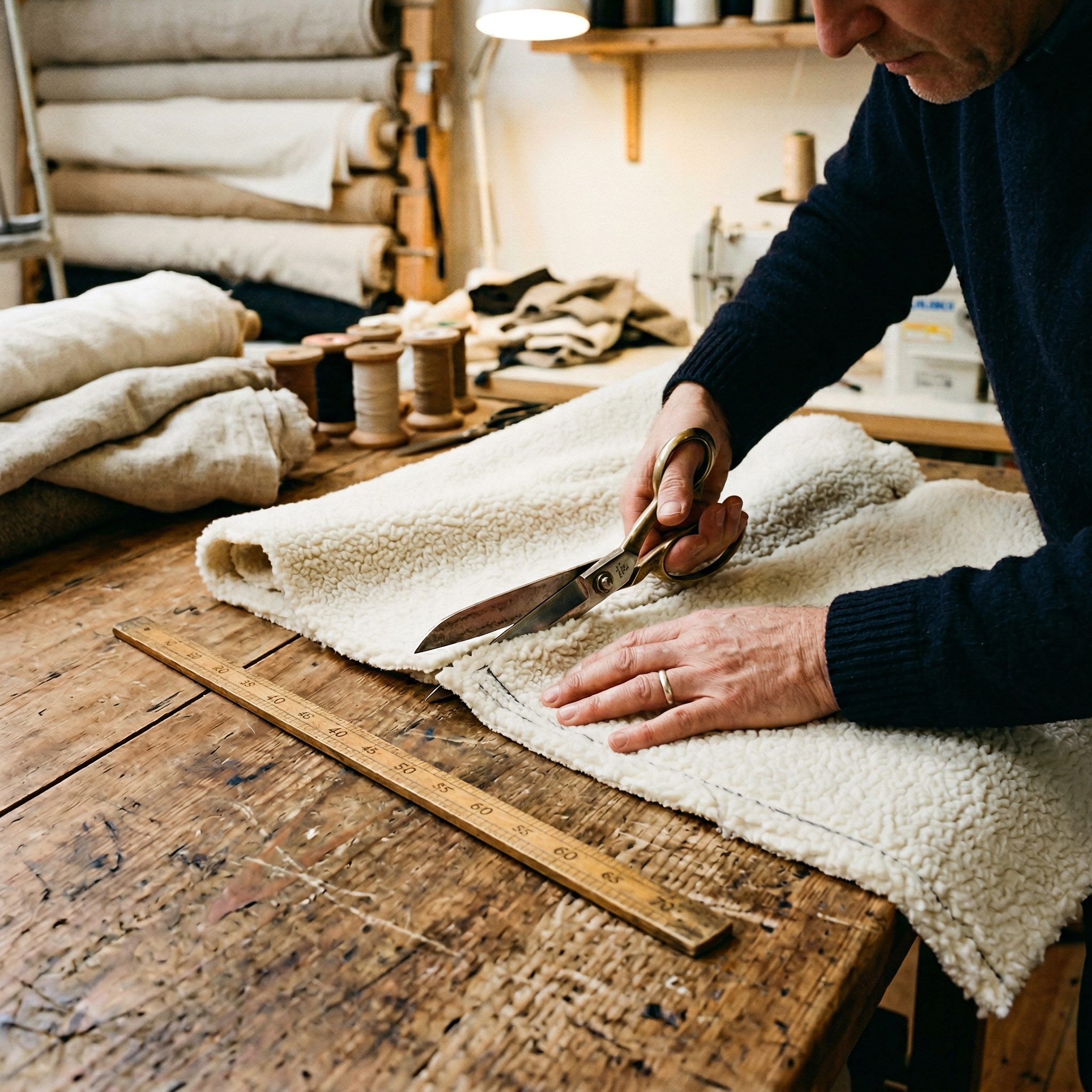 Behind the scenes: stofskæring